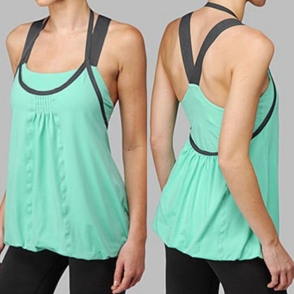 Lululemon Mint Awareness Balloon Hem Top